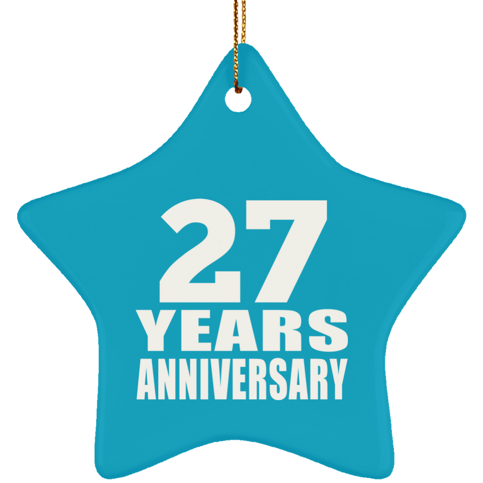 27th Anniversary 27 Years - Star Ornament