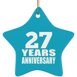 27th Anniversary 27 Years - Star Ornament