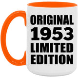 71st Birthday Original 1953 Limited Edition - 15oz Accent Mug Orange