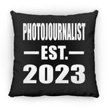 Photojournalist Established EST. 2023 - Throw Pillow Black