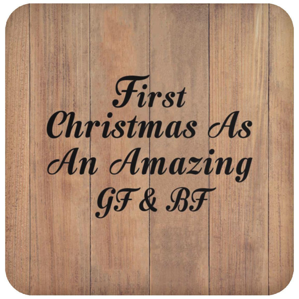 First Christmas As An Amazing Gf & Bf - Drink Coaster C