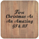 First Christmas As An Amazing Gf & Bf - Drink Coaster C