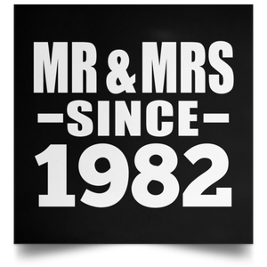 42nd Anniversary Mr & Mrs Since 1982 - Poster Square