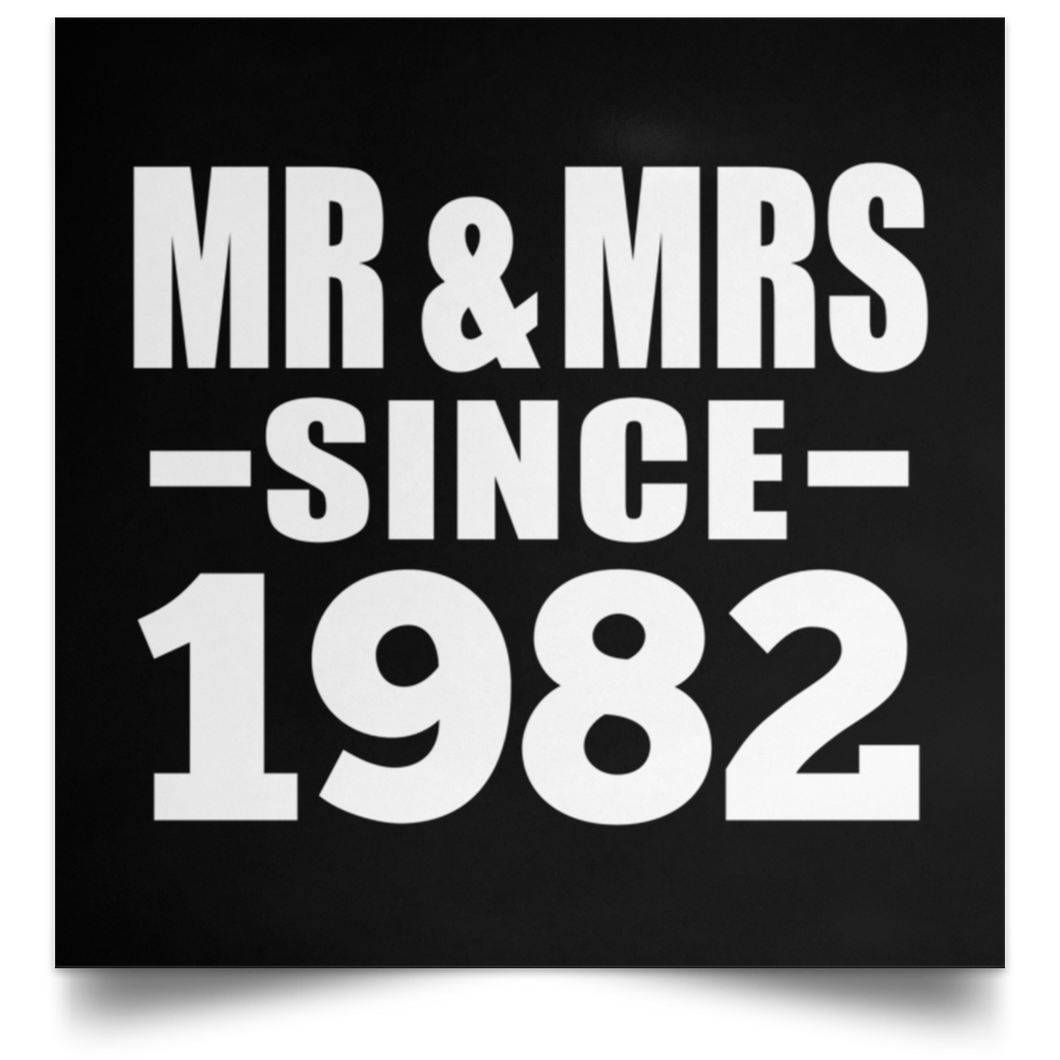 42nd Anniversary Mr & Mrs Since 1982 - Poster Square