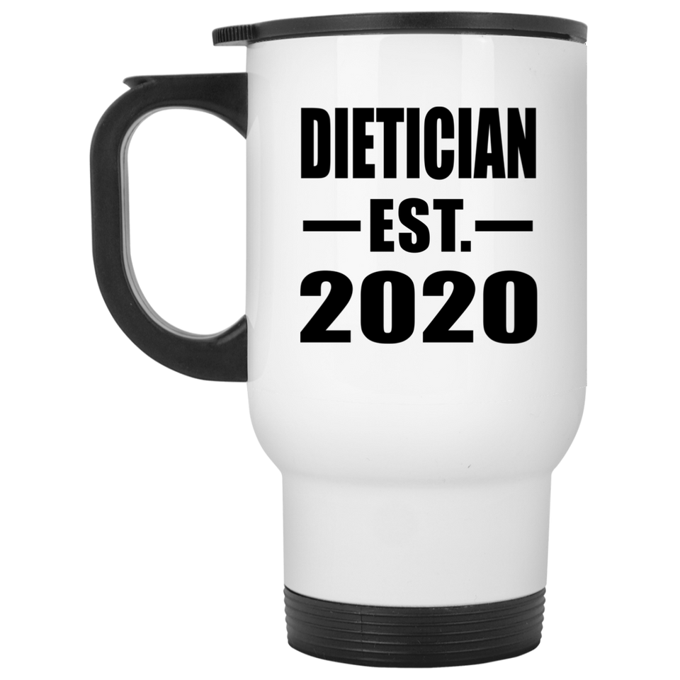Dietician Established EST. 2020 - White Travel Mug