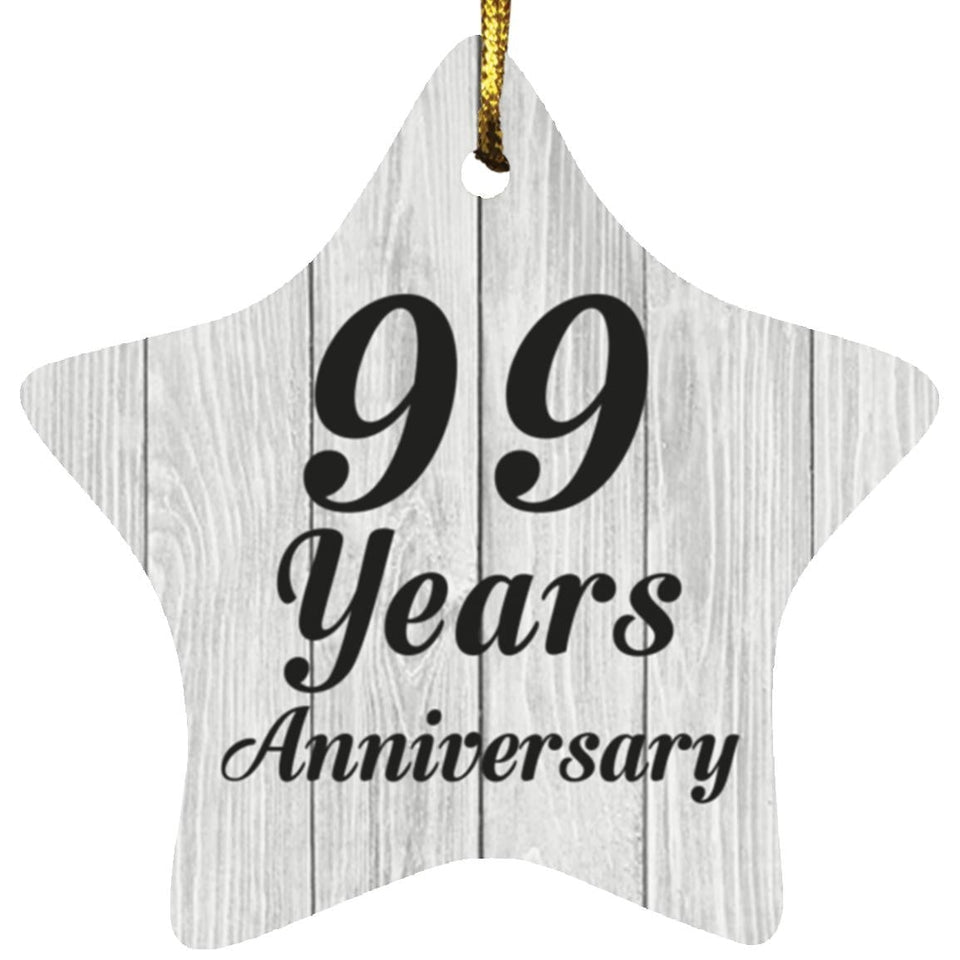 99th Anniversary 99 Years Anniversary - Star Ornament F