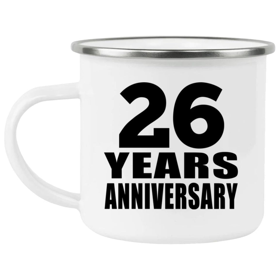 26th Anniversary 26 Years - 12oz Camping Mug