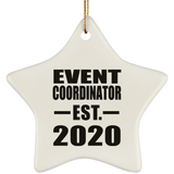 Event Coordinator Established EST. 2020 - Star Ornament