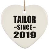 Tailor Since 2019 - Heart Ornament