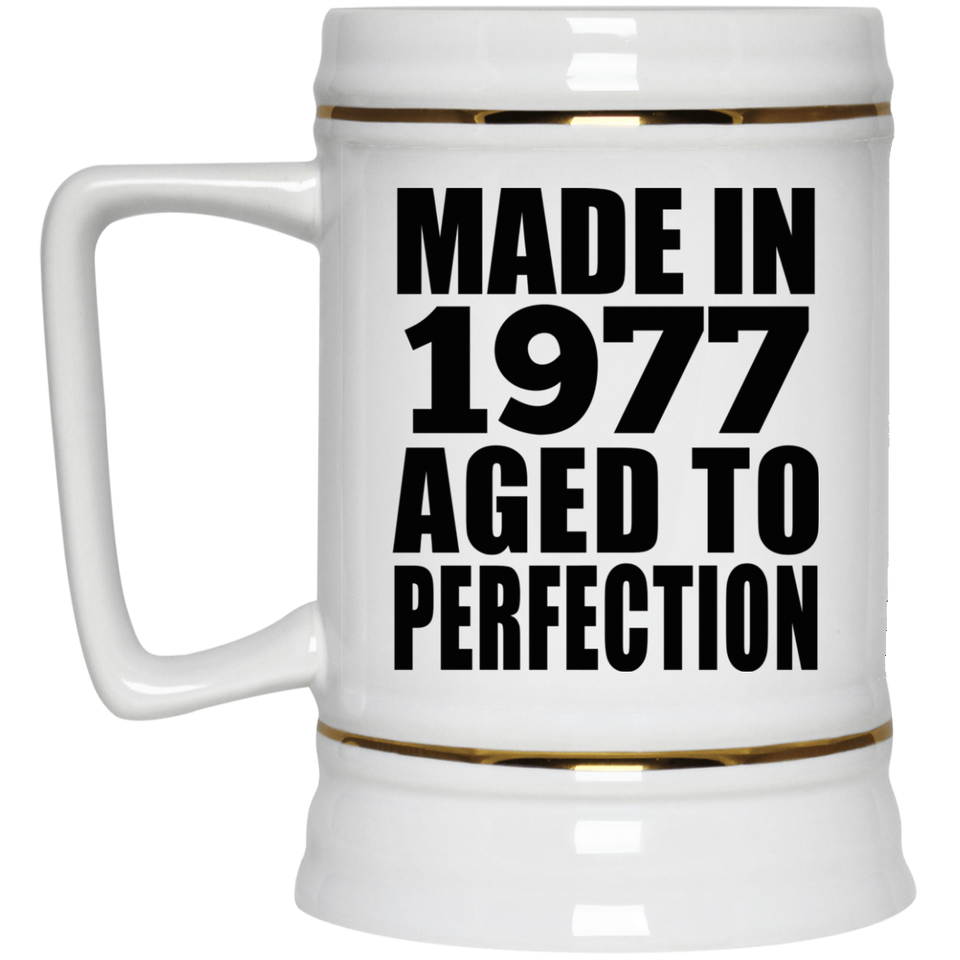 47th Birthday Made In 1977 Aged to Perfection - Beer Stein