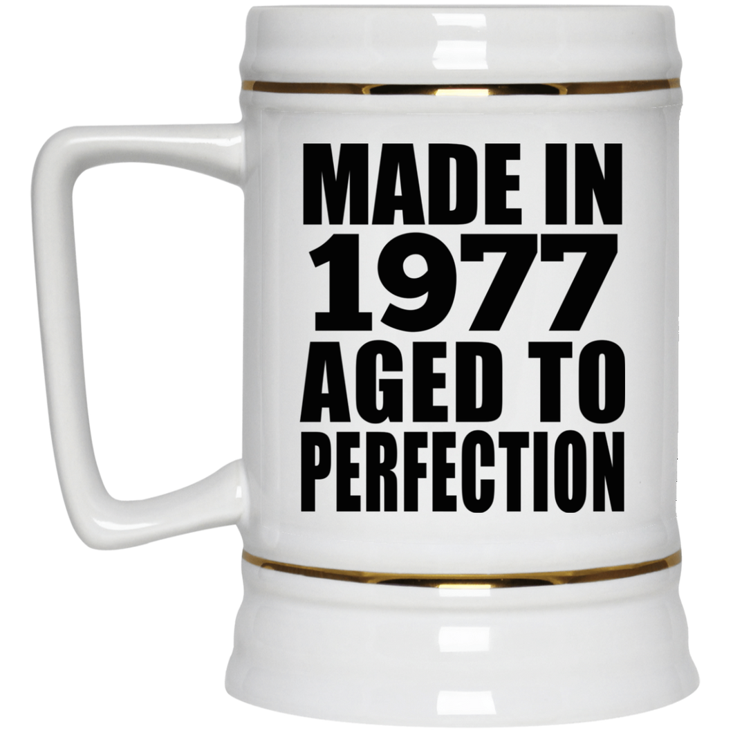 47th Birthday Made In 1977 Aged to Perfection - Beer Stein
