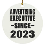 Advertising Executive Since 2023 - Circle Ornament