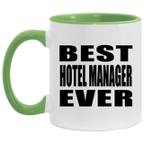 Best Hotel Manager Ever - 11oz Accent Mug Green