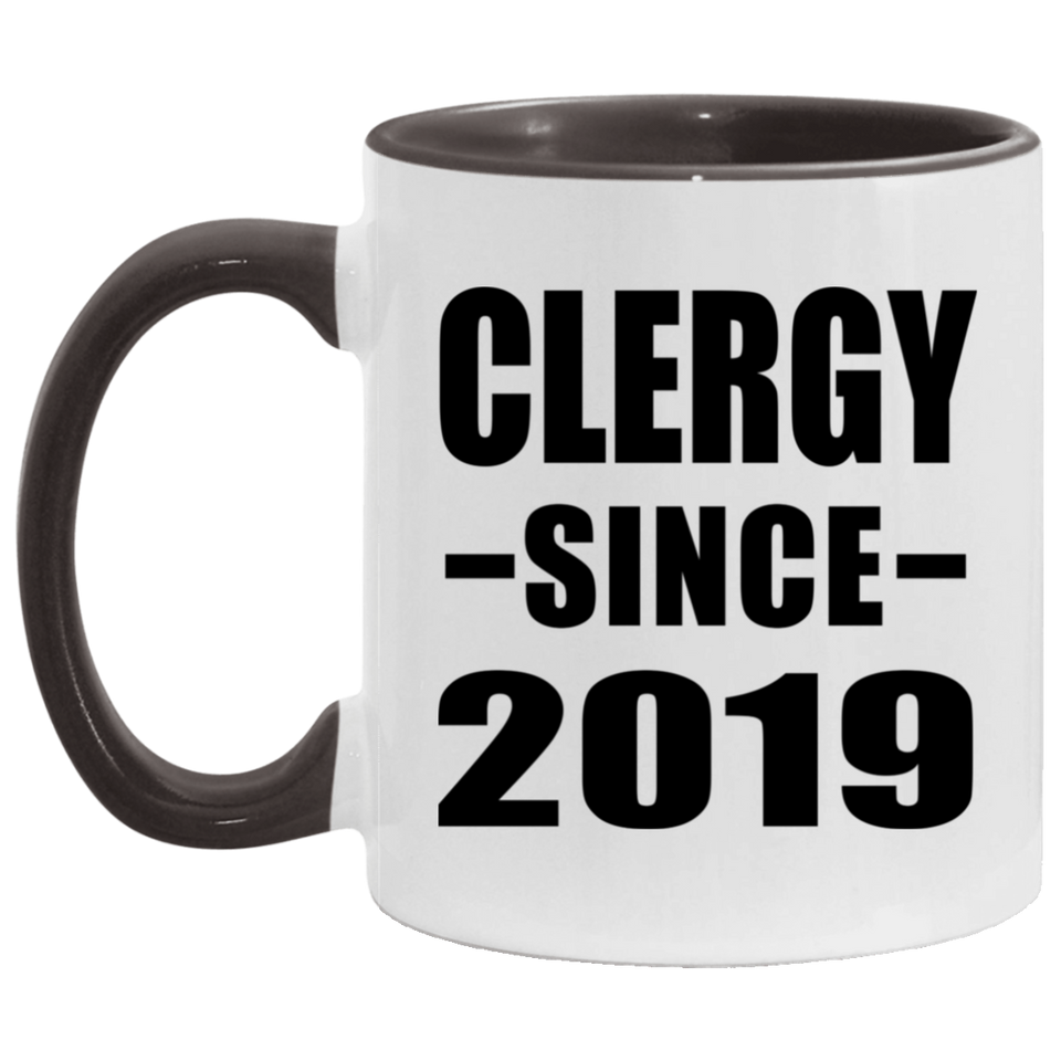 Clergy Since 2019 - 11oz Accent Mug Black