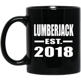 Lumberjack Established EST. 2018 - 11 Oz Coffee Mug Black