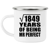 43rd Anniversary Square Root of 1849 Years of Mr Perfect - 12oz Camping Mug