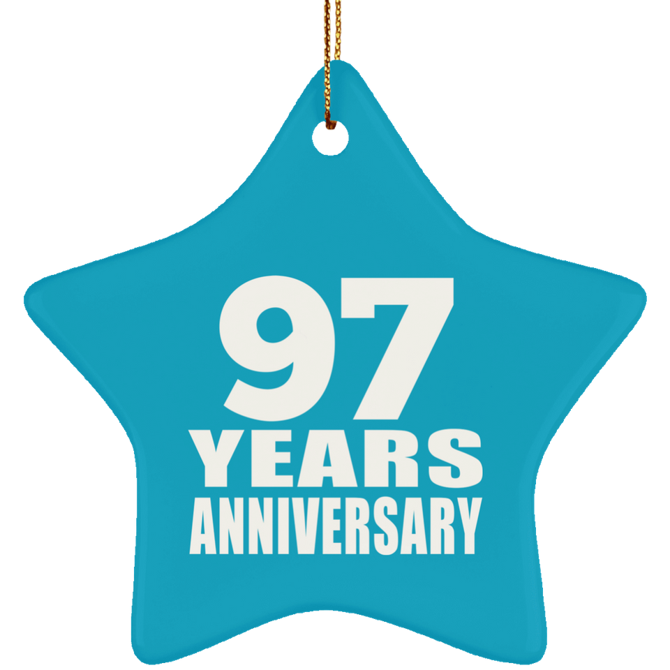 97th Anniversary 97 Years - Star Ornament