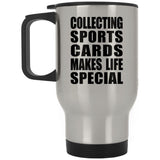 Collecting Sports Cards Makes Life Special - Travel Mug Silver