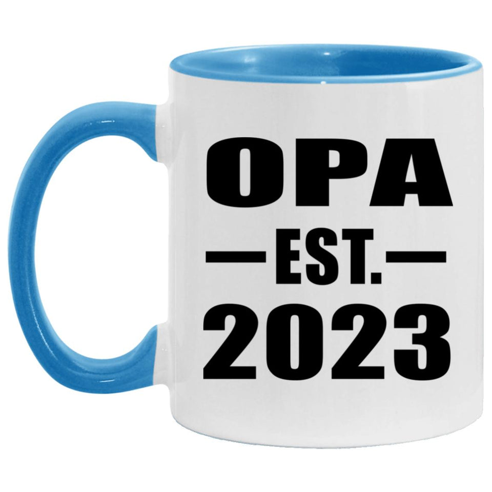 Opa Established EST. 2023 - 11oz Accent Mug Blue