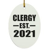 Clergy Established EST. 2021 - Oval Ornament