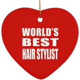 World's Best Hair Stylist - Heart Ornament