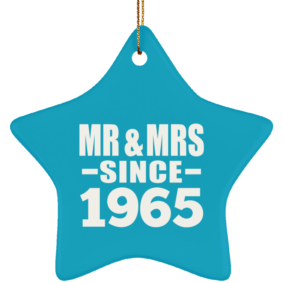 59th Anniversary Mr & Mrs Since 1965 - Star Ornament