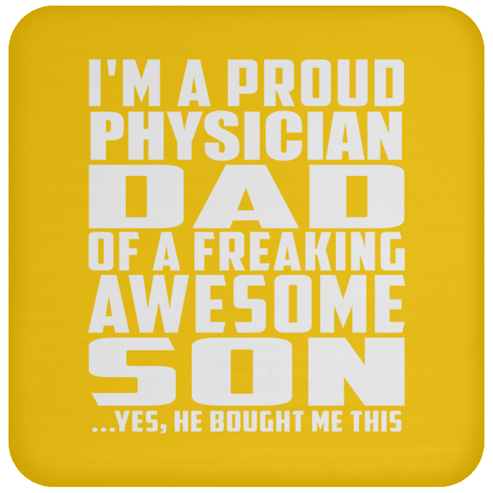Proud Physician Dad Of Awesome Son - Drink Coaster