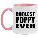 Coolest Poppy Ever - 11oz Accent Mug Pink
