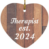 Therapist Established Est. 2024 - Heart Ornament E