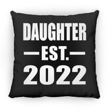 Daughter Established EST. 2022 - Throw Pillow Black