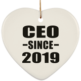 CEO Since 2019 - Heart Ornament