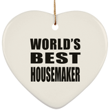 World's Best Housemaker - Heart Ornament