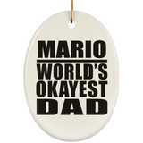Mario World's Okayest Dad - Oval Ornament