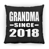 Grandma Since 2018 - Throw Pillow Black