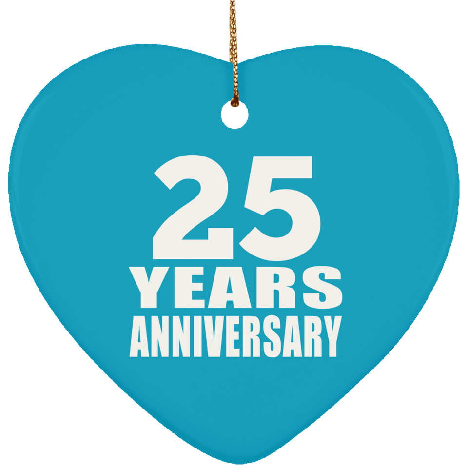 25th Anniversary 25 Years - Heart Ornament