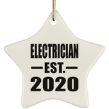 Electrician Established EST. 2020 - Star Ornament