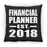 Financial Planner Established EST. 2018 - Throw Pillow Black