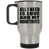 All I Need Is Love And My Norrbottenspets - Silver Travel Mug