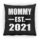 Mommy Established EST. 2021 - Throw Pillow Black