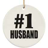 Number One #1 Husband - Circle Ornament