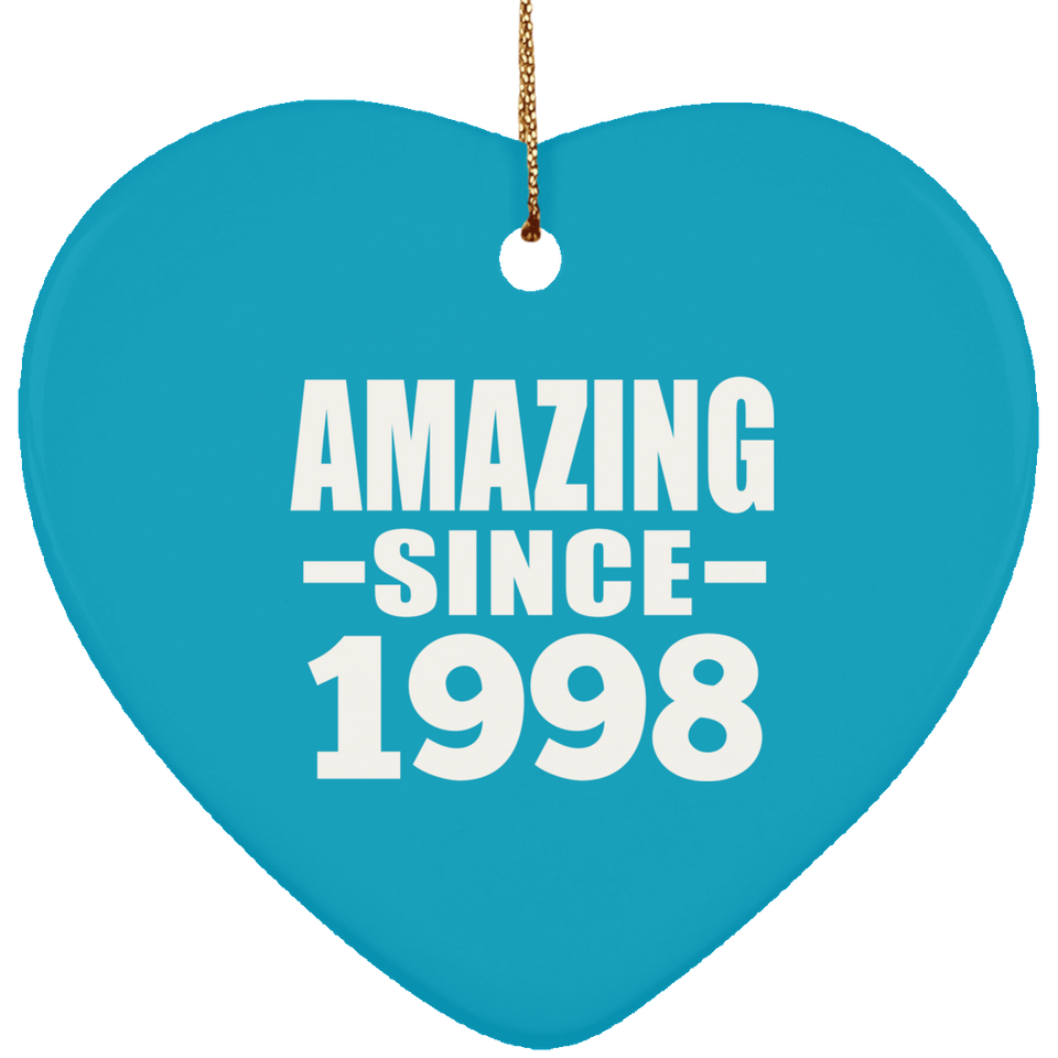 26th Birthday Amazing Since 1998 - Heart Ornament