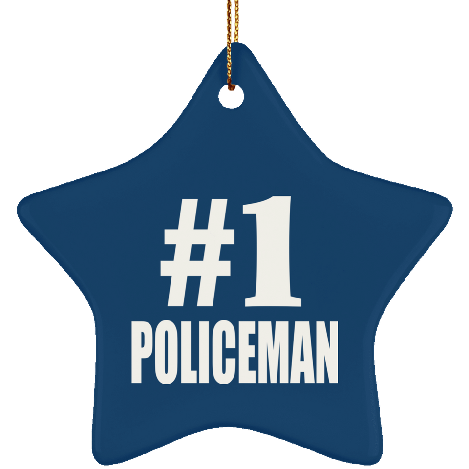 Number One #1 Policeman - Star Ornament