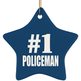 Number One #1 Policeman - Star Ornament