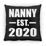 Nanny Established EST. 2020 - Throw Pillow Black