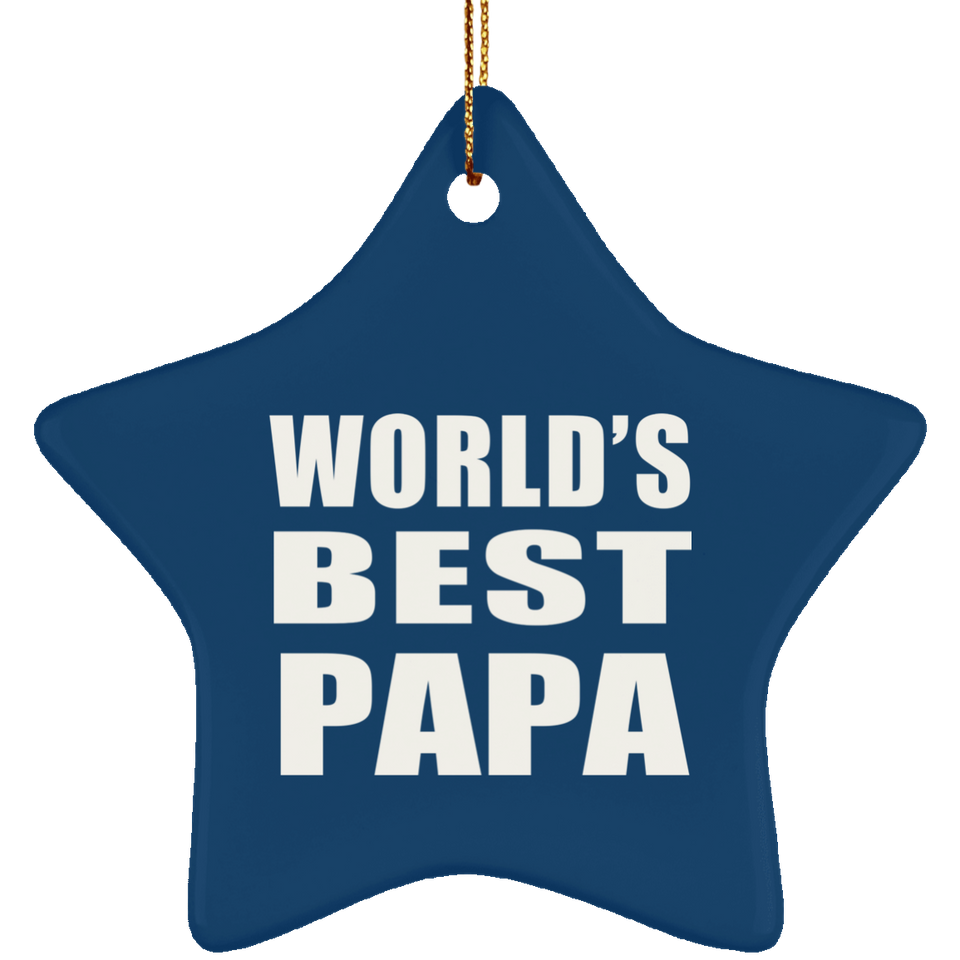 World's Best Papa (Grandpa) - Star Ornament