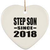 Step Son Since 2018 - Heart Ornament