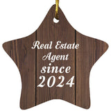 Real Estate Agent Since 2024 - Star Ornament D