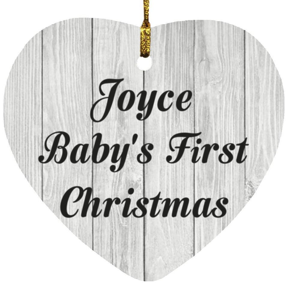Joyce Baby's First Christmas - Heart Ornament F