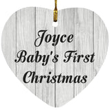 Joyce Baby's First Christmas - Heart Ornament F