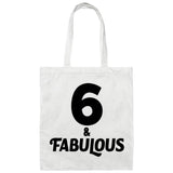 6th Birthday 6 & Fabulous - Tote Bag White